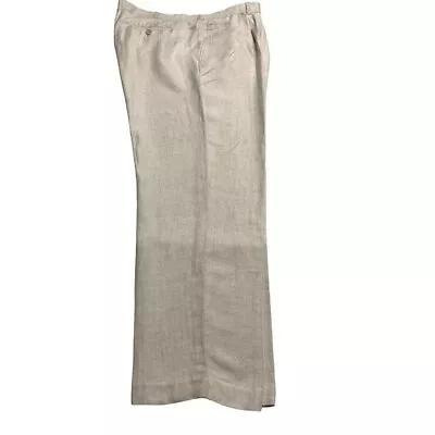 Cubavera‎ Mens Washable Linen/rayon Dress Pants Off White SZ 40/32 • $24