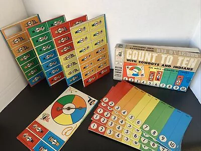 Milton Bradley Vintage Game Count To Ten With Cowboys And Indians- RARE! Read! • $7.60