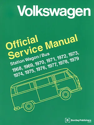 Bentley Bus Tech Manual Book For 68-79 VW Type 2 - 11-0909-0 • $90.21
