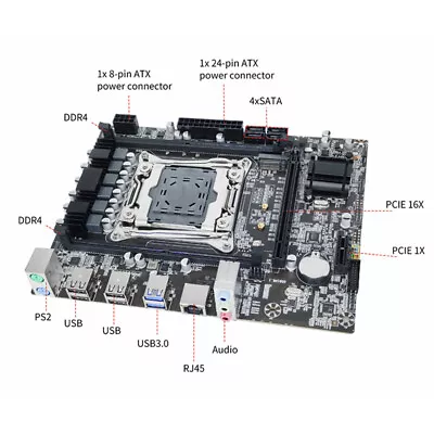 X99LGA2011-3 Computer Motherboard DDR4 2666MHz Gaming Motherboard (DDR4) • $88.21