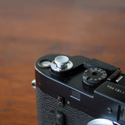 Silver Concave Small Soft Release Button F/ Leica MP M8 M9 Fuji X100 Nikon Canon • $12.50