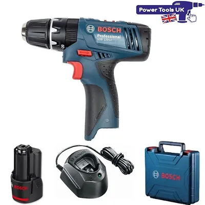 Bosch GSB120-LI 12  12v 1x 2Ah Brushed Combi Drill C/w Battery Charger Case • £49