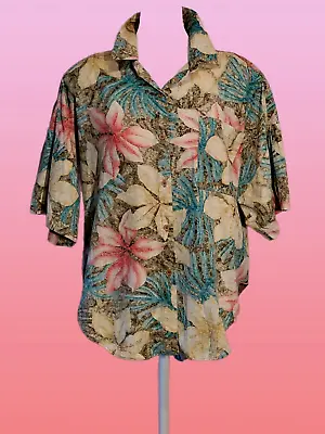 Vintage Maggie Sweet Women's Blouse Shirt Size XL Made In USA Shoulder Pads • $16.95