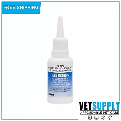 Ilium Ear Drops 20ml For Dogs And Cats Active Against Ear Mites • $21.91