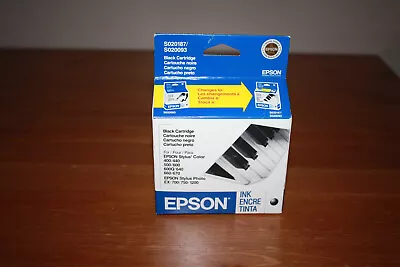 Epson SO20187 / SO20093 Black Ink Cartridge Stylus 400 500 600 Photo New Sealed • $8