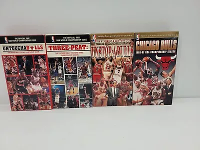 Vintage Lot Of 4 Michael Jordan Chicago Bulls VHS Tapes NBA Championship Series • $14.99