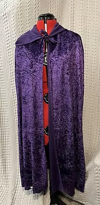 Purple Velvet Spirit Hooded Cape Adult Cosplay Dress-up • $7