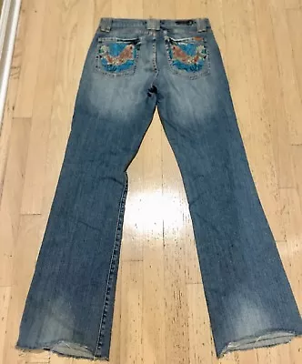 VERTIGO LADIES FLARE DENIM JEANS SIZE 30 Waist  (9/10) . EMBROIDERED • $24.99