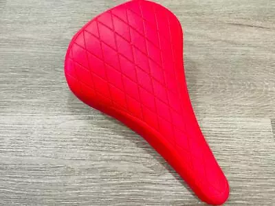 New  Old School Bmx  Diamond Pattern Vinyl Saddle RED Seat For GT DYNO • $18.95