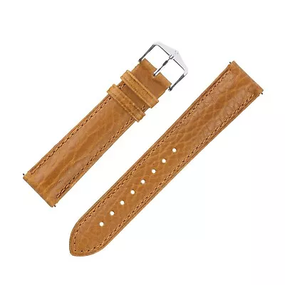 Hirsch Camelgrain Honey Gold Brown Ladies Watch Strap Hypoallergenic 16 Mm • £30