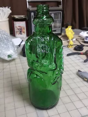 GREEN POLAND WATER MOSES BOTTLE FIGURAL POLAND WATER - Lighter Green • $25