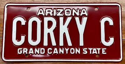 Beautiful Unique 1980 Base Arizona Personalized Vanity License Plate  Corky C  • $29.95