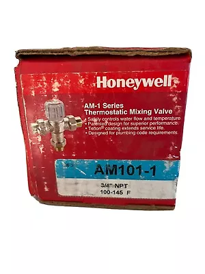 Honeywell AM101-US-1 Brass 3/4   Union Sweat Thermostatic Mixing Valve • $74.95