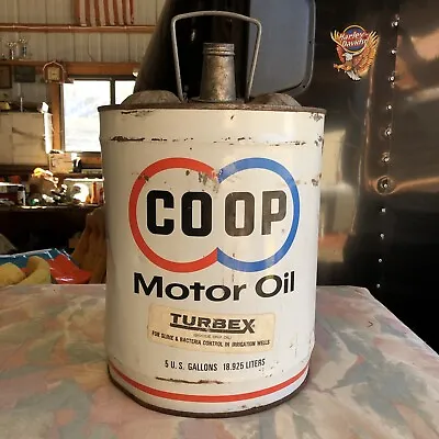 Vintage FARMLAND INDUSTRIES  CO-OP  20-20W Five (5) Gallon MOTOR OIL CAN • $39.99