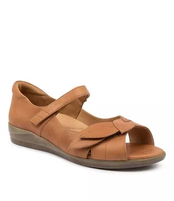 Ziera Shoes ‘Disco’ Sandals Brown Leather Comfort Shoes EU Size 37 Wide $269 • $70