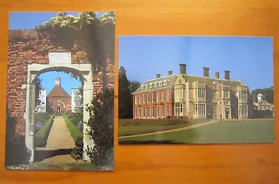 2 X Vintage National Trust Postcards: Felbrigg Hall Norfolk - Hall + Dovecote • £2.99