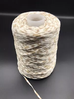 500G Cone Of 50% Cotton With 50% Polyester Printed Tape Knitting/crochet Yarn. • £16.99