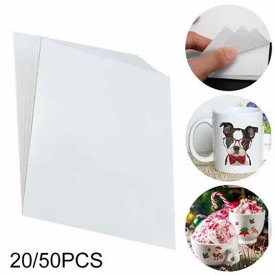 20/50pcs Iron On T-shirt Light Fabric A4 Heat Transfer Paper For Inkjet Printer • £7.27