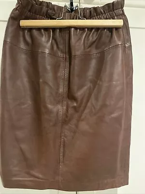 Witchery Lamb Leather Skirt Size 8  • £10