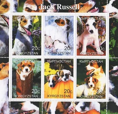 Jack Russell Dog Animal Pet And Puppies 2000 Mnh Stamp Sheetlet • £0.99