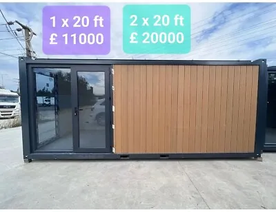 2x Converted Shipping Container 40ft Home  Tiny House Office Deposit Fee • £5000