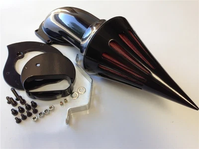 $90.67 • Buy HongK Gloss Black Spike Air Cleaner Kit For Yamaha V-Star 1100 Dragstar XVS1100