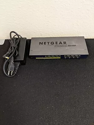 Netgear Prosafe GS108P 8 Port Gigabit 4 POE Ethernet Switch W/ AC Adapter • $20