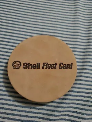 6 Shell Oil And Gas Advertising Fleet Card Coaster Leather • $7.99