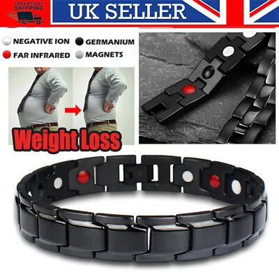 £3.99 • Buy Magnetic Bracelet Mens Body Slimming Weight Loss Arthritis Health Pain Relief Uk