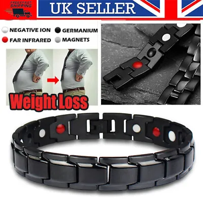 Magnetic Bracelet Mens Body Slimming Weight Loss Arthritis Health Pain Relief Uk • £4.29