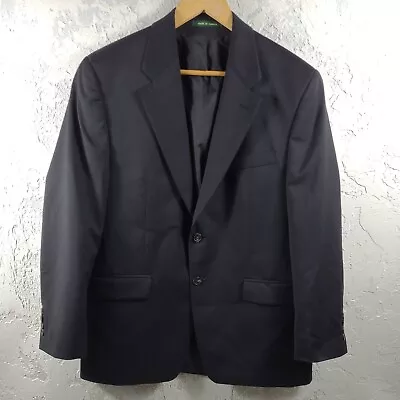 Lauren Ralph Lauren Men's L24 Suit Jacket 2-Button Pockets Black 100% Wool • $24.26