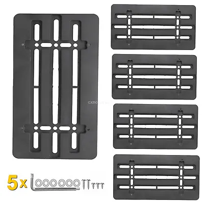 5x Universal Car License Plate Brackets Tag Holder Bumper Mount With Screws Kit • $29.99