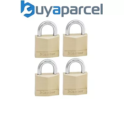 Master Lock 130EURQNOP Solid Brass 30mm Padlock 4-Pin - Keyed Alike X 4 MLK130Q • £18.87