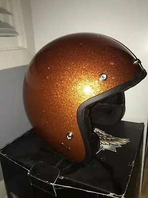 Harley Davidson Retro 3/4 Motorcycle Helmet - Rootbeer Metal Flake • $90