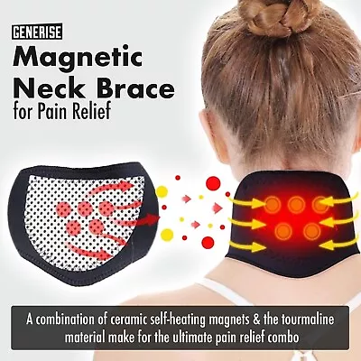 Self Heating Magnetic Neck Support Brace Collar Pain Relief Heat Pad Tourmaline • $2.99