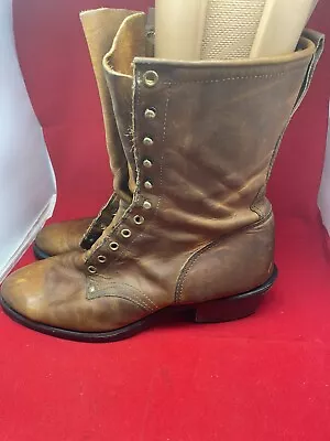 Vintage J Chisholm Leather Lace Up Logger Work Boots Men’s Size 10.5 D No Laces • $40