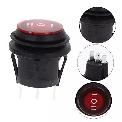 6A/250V 3 Pin Round Rocker Toggle ON/OFF Waterproof SPDT Switch Button For Auto • $8.08