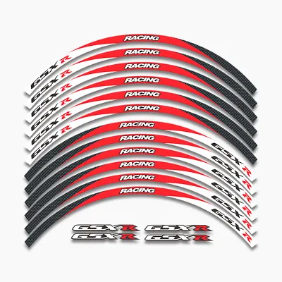 Strips Wheel Tire Stickers Reflective Rim Tape For SUZUKI GSXR GSX-R600 1000 750 • $17.99