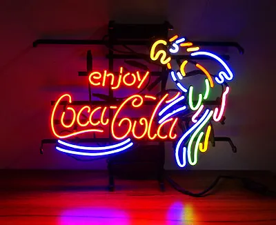 Enjoy Cola Parrot Vintage Style Neon Sign Light Boutique Workshop Decor 17 X14  • $120.86