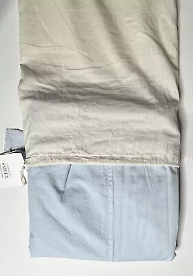 Restoration Hardware Garment-Dyed Sateen Bed Skirt Cotton Queen Sky NEW $235 • $59.99