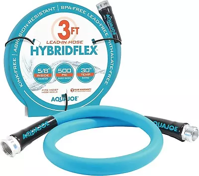 Aqua Joe HybridFlex Lead-in Hose Blue 5/8  X 3' AJPGH03-PRO • $14.95