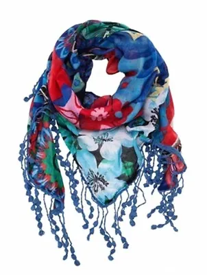 Desigual Women's  Beautifully Fringed Scarf Brand New With Tag • $45