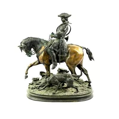 Antique Sculpture Bronze Pierre-Jules Mene 'The Huntsman'  Statue 1800s!! • $7900