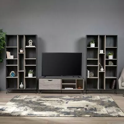 Dora Mid Century 3 Piece TV Stand & Bookcases Set • $579.13