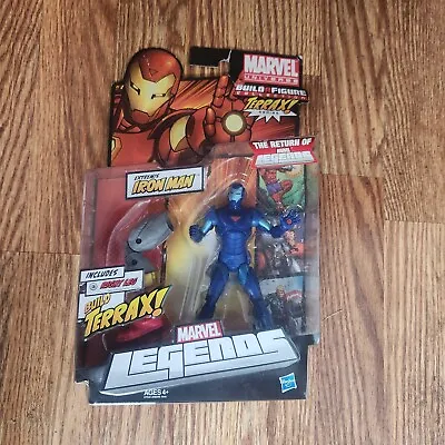 Marvel Legends Build A Figure Terrax Series Extremis Iron Man Blue Hasboro 2011 • $24