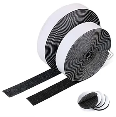 8M Sticky Back Strong Self Adhesive Tape Hook And Loop 20mm Nylon Fastener • £8.99