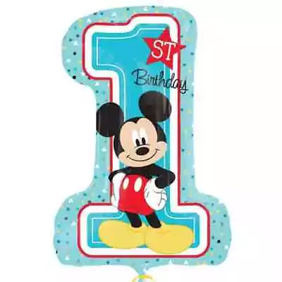 Mickey Mouse 1st Birthday Helium Foil Giant Balloon 71cm / 28 In • £7.45