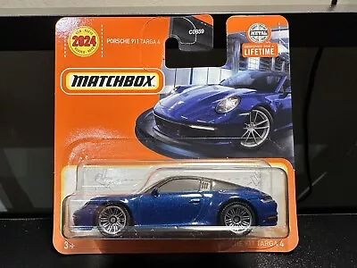 Matchbox Short Card. Porsche 911 Targa 4 New Casting For 2024 Metallic Blue • £6.49