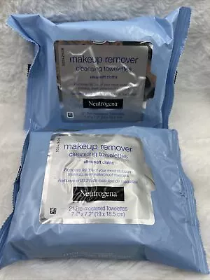 2 Pc - Neutrogena Makeup Remover Cleansing Towelettes - Ultra-Soft Cloths - New • $11.69