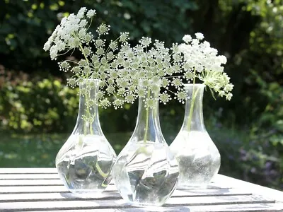 £2.95 • Buy Bud Flower Vase Glass Vintage Christmas Pot Botanical Wedding Party Home Decor
